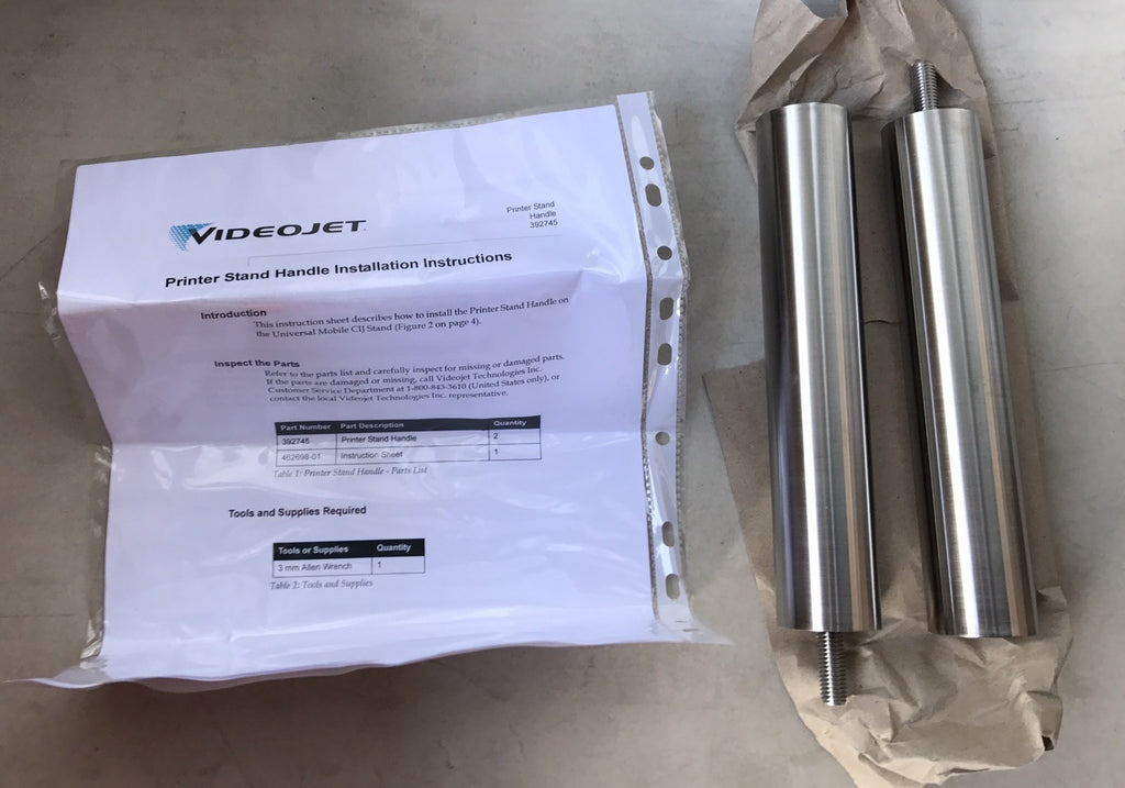 Video Jet Printer Stand Handle Kit(2) Model 392745 NEW IN BOX