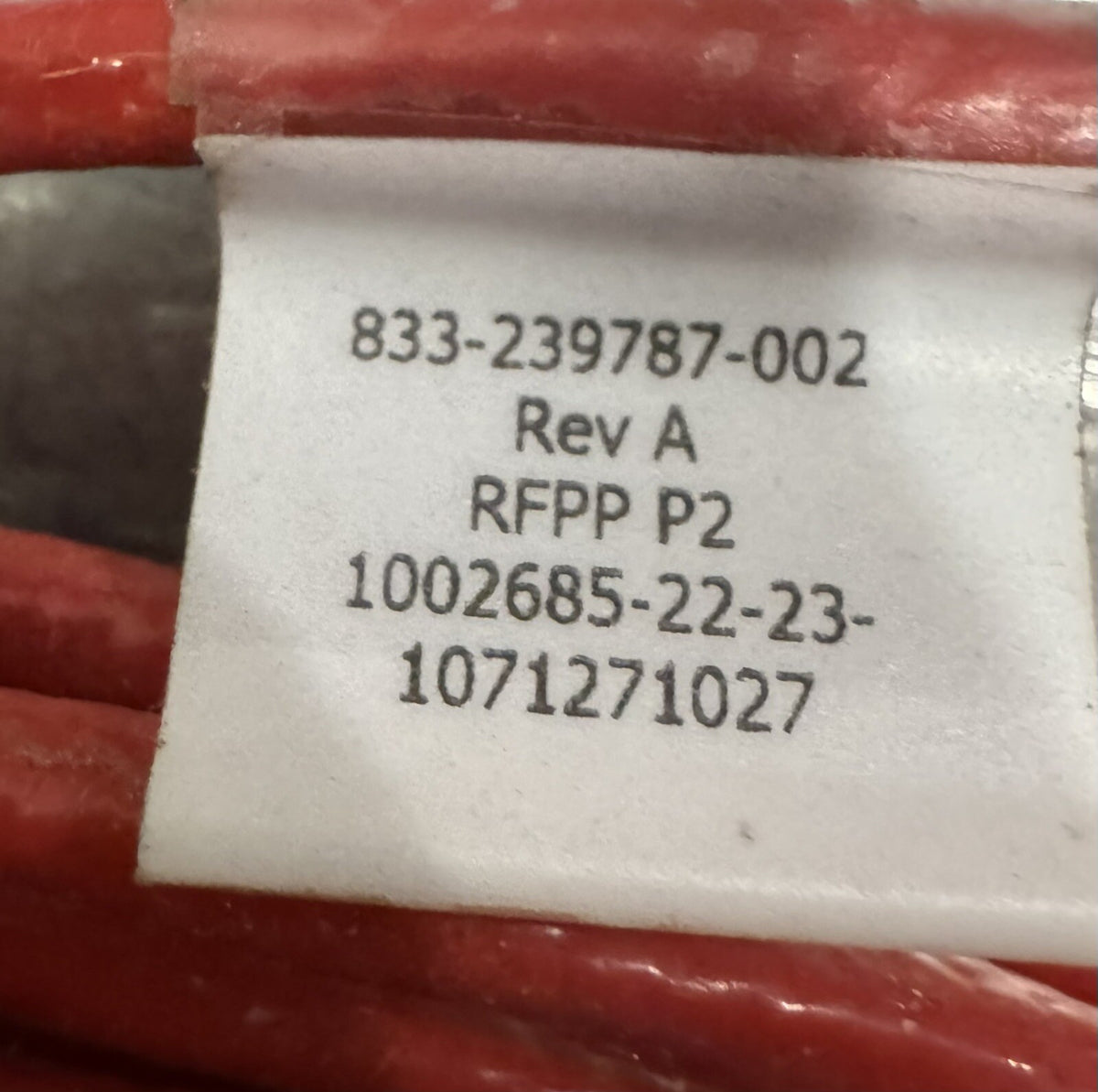 LAM Research 833-239787-002 Cable ASSY 4 Pin Red NEW! FREE SHIPPING!