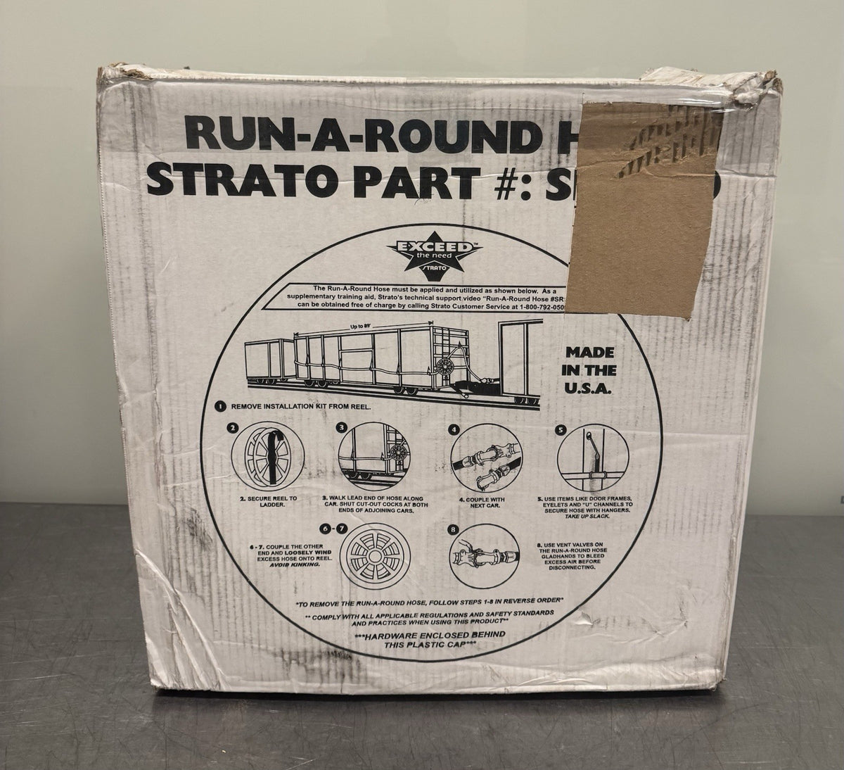 Strato SR1000 Run-A-Round Hose 105’ Train Car Brake 1-1/8” ID NEW! FREE SHIPPING