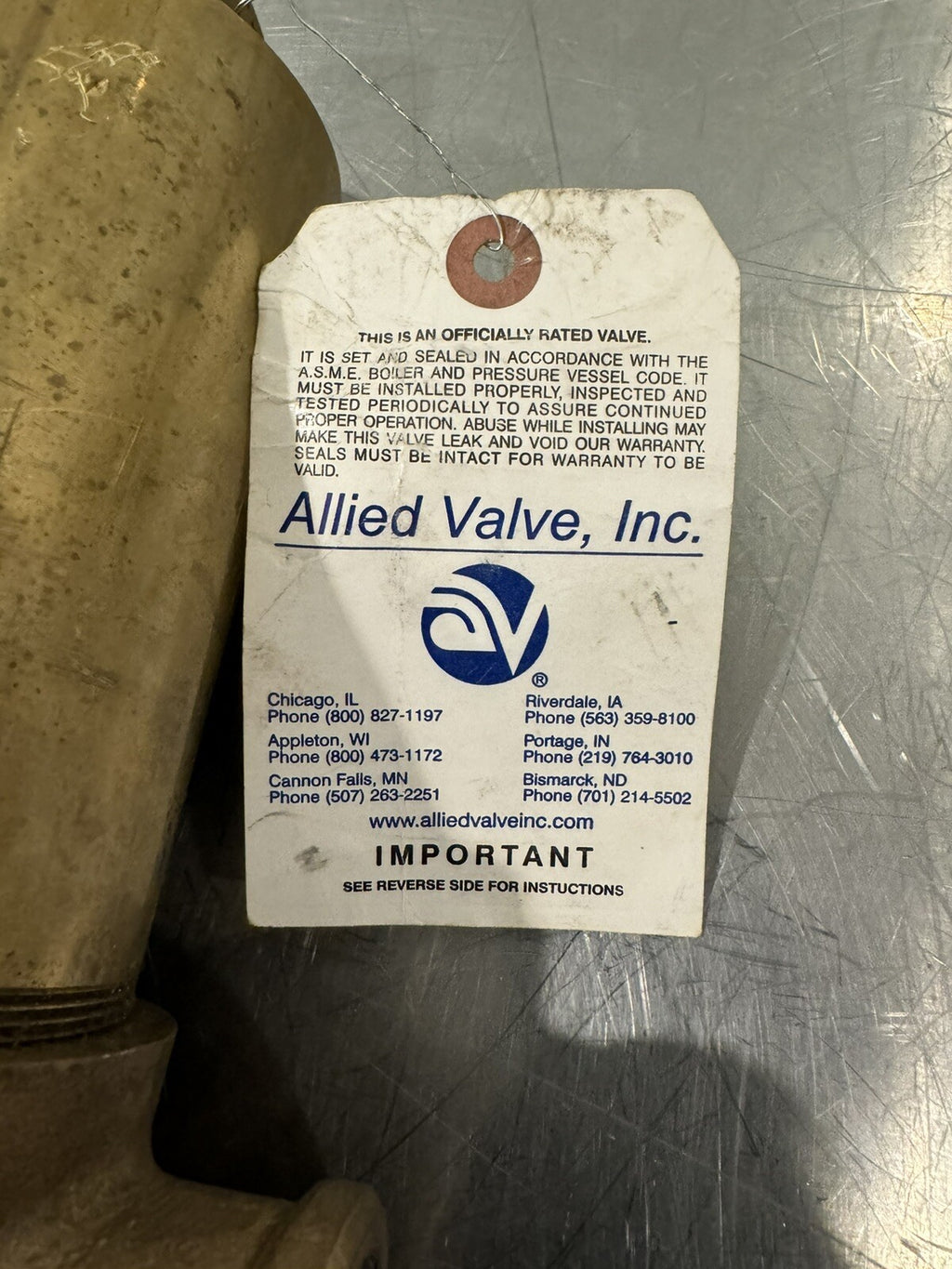 Kunkle Valve 913BJHM01-JE Size 2 CAP 646 GPM UNTESTED MAY WORK! SHIPS FREE!