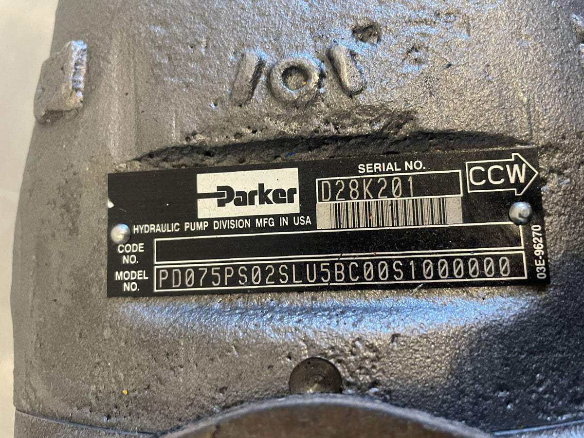 Parker PD075PS02SLU5BC00S1000000 Axial Piston Pump PD 75 NEW! FREE SHIPPING!