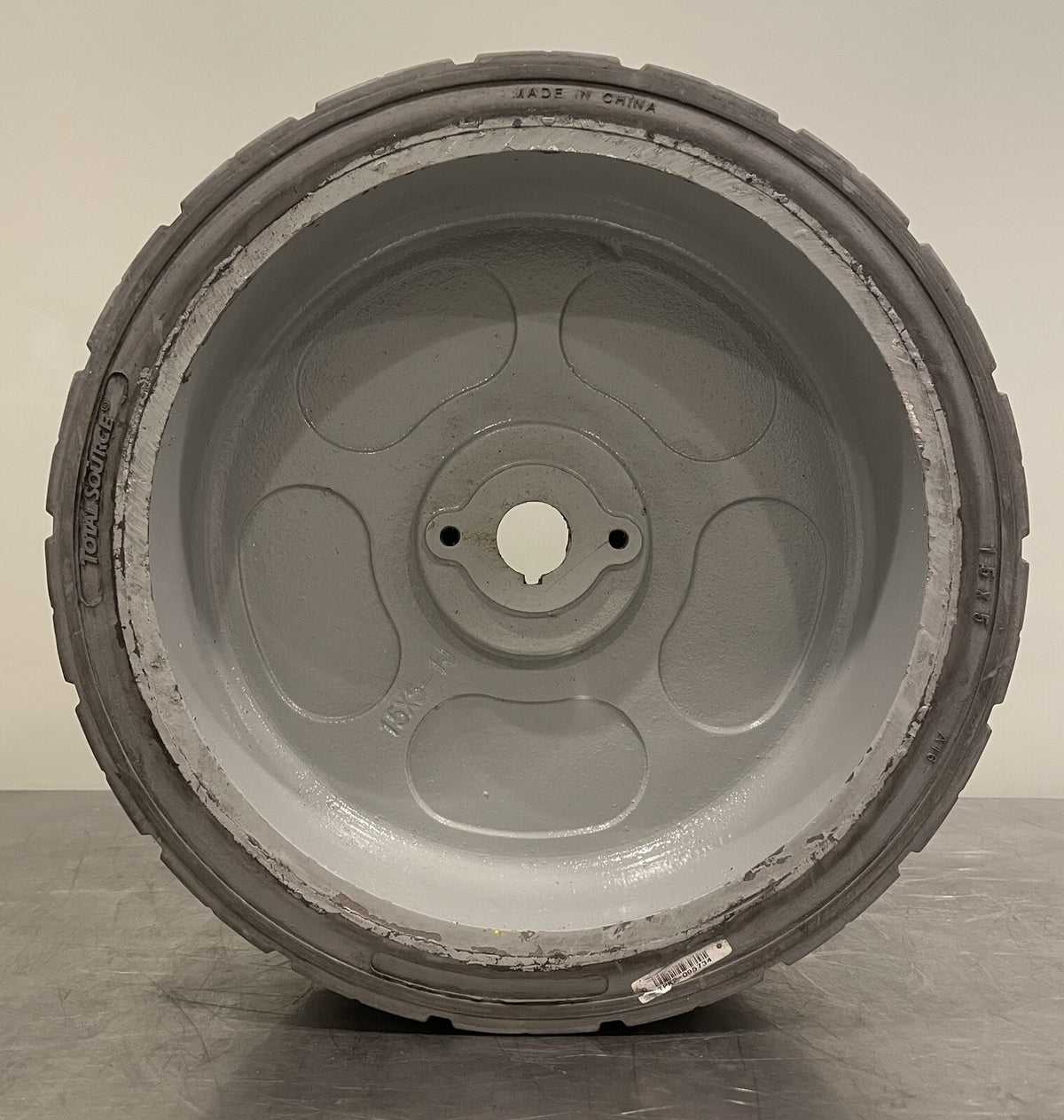 Total Source 15X5 Tire Grey Mould On Wheel Forklift Scissor Lift NEW! SHIPS FREE