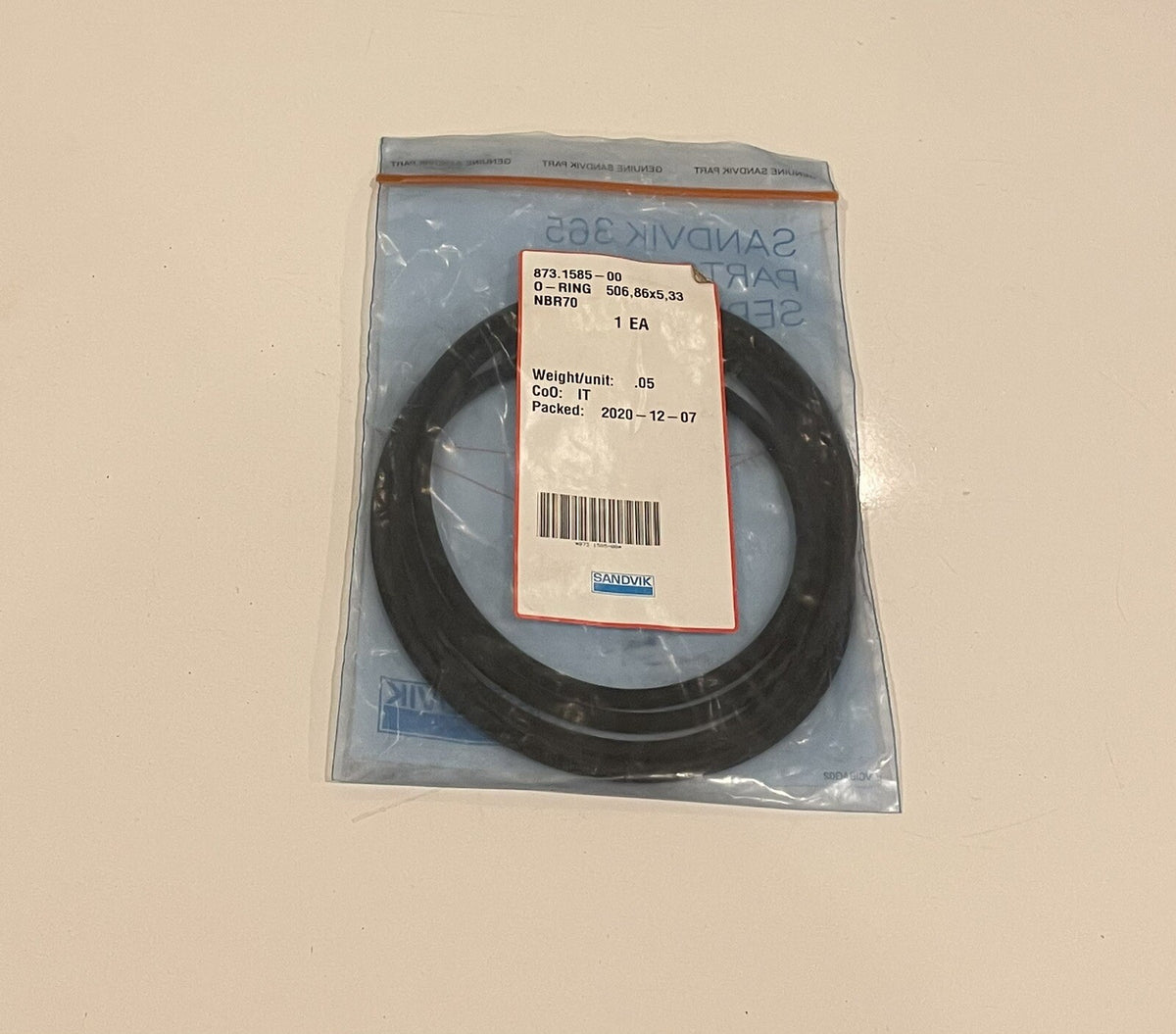Sandvik 873.1585-00 O-Ring 506, 86x5, 30 NEW! FREE SHIPPING!