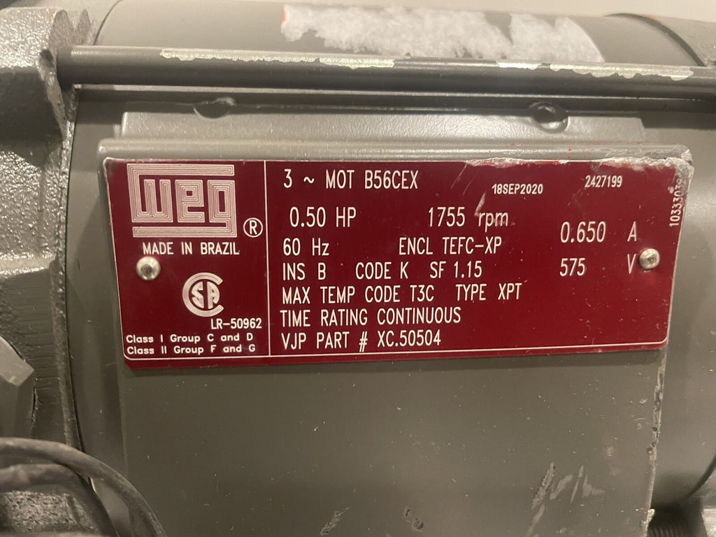 Weg B56CEX Motor 0.50HP 1755 RPM NEW! FREE SHIPPING!