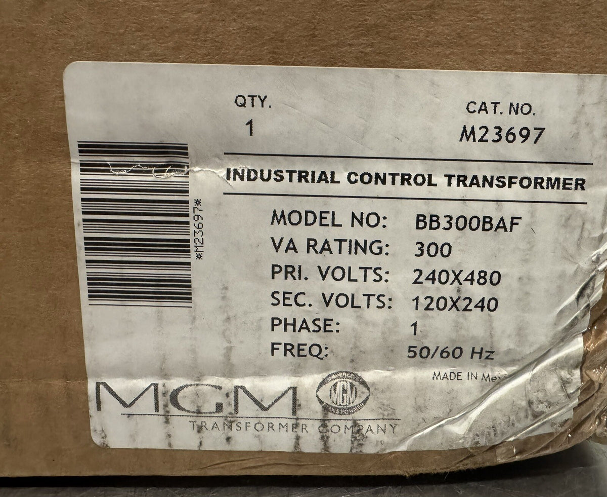 MGM M23697 Dry Transformer BB300BAF NEW IN BOX! FREE SHIPPING!