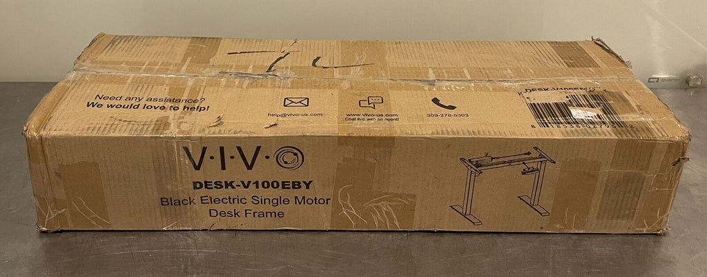 Vivo DESK-V100EBY Black Electric Adjustable Desk Frame NEW IN BOX! FREE SHIPPING