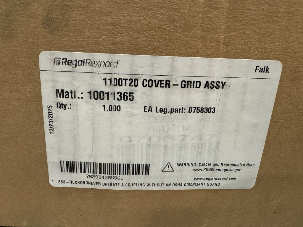 Rexnord 0758303 1100T20 Cover Grid ASSY 10011365 NEW! FREE SHIPPING!