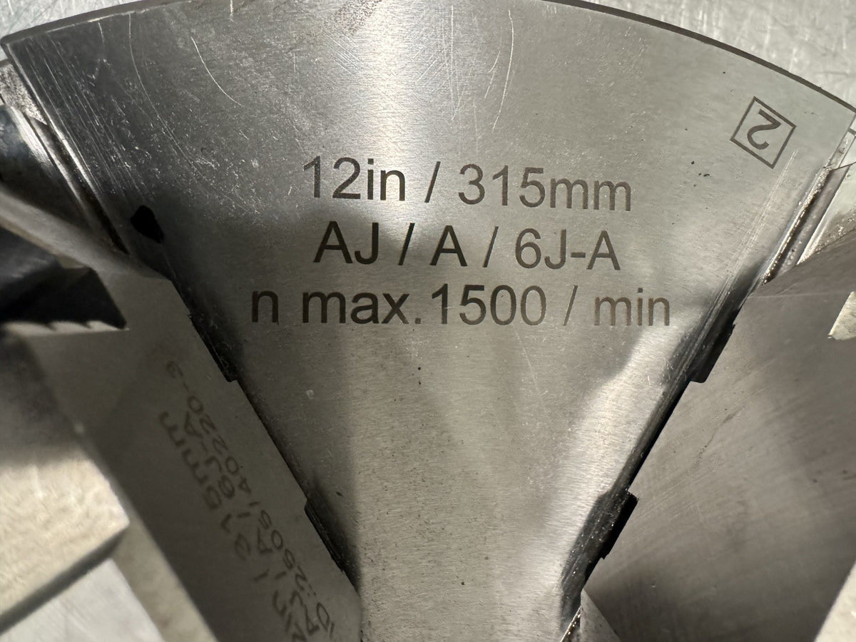 Hertel 12” 6 Jaw Manual Lathe Chuck Adjustable 1500 Max RPM 2505/40220 NEW!