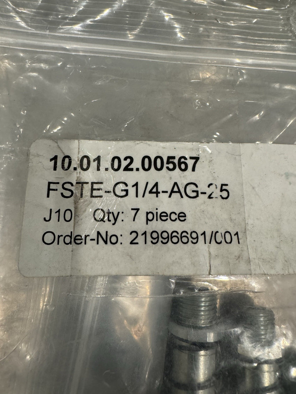 Schmalz 10.01.02.00567 Spring Plunger Vac Pad Cup Mount FSTE-G1/4-AG-25 NEW!