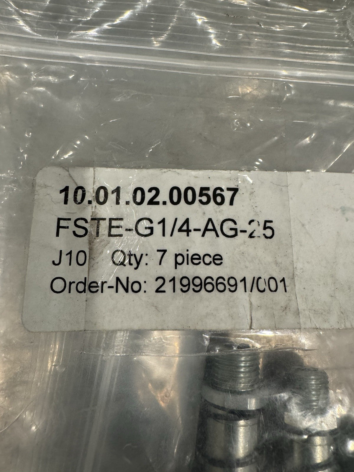 Schmalz 10.01.02.00567 Spring Plunger Vac Pad Cup Mount FSTE-G1/4-AG-25 NEW!