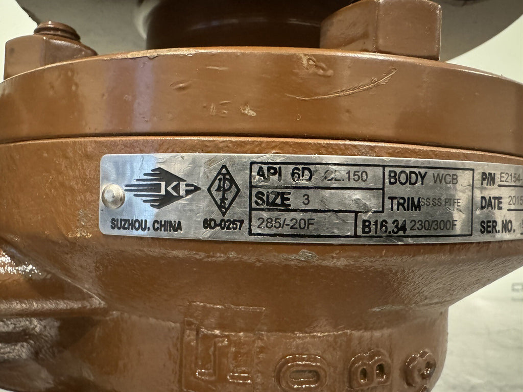 E2154-1922G91 Pipeline Ball Valve 3” Gas Compression NO HANDLE NEW! SHIPS FREE!