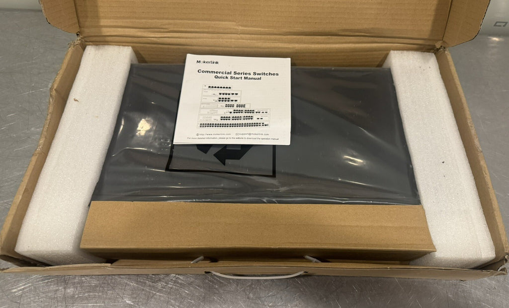 Mokerlink POE-G242GS 26-Port Gigabit Ethernet Switch W/ 24 Port POE NEW IN BOX!