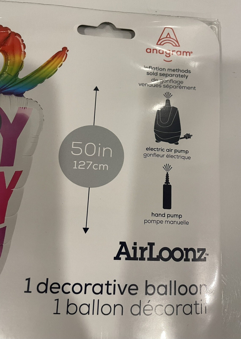 (1) Airloonz Large Birthday Present Foil Balloon Anagram 42829 NEW! SHIPS FREE!