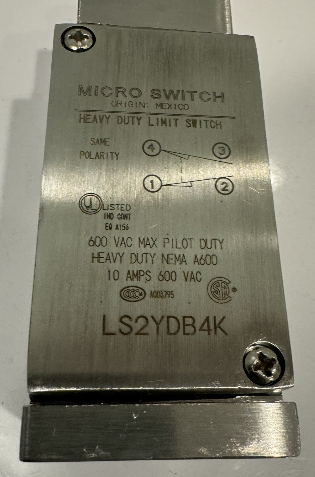 Honeywell LS2YDB4K Limit Switch Top Roller Micro switch NEW IN BOX!