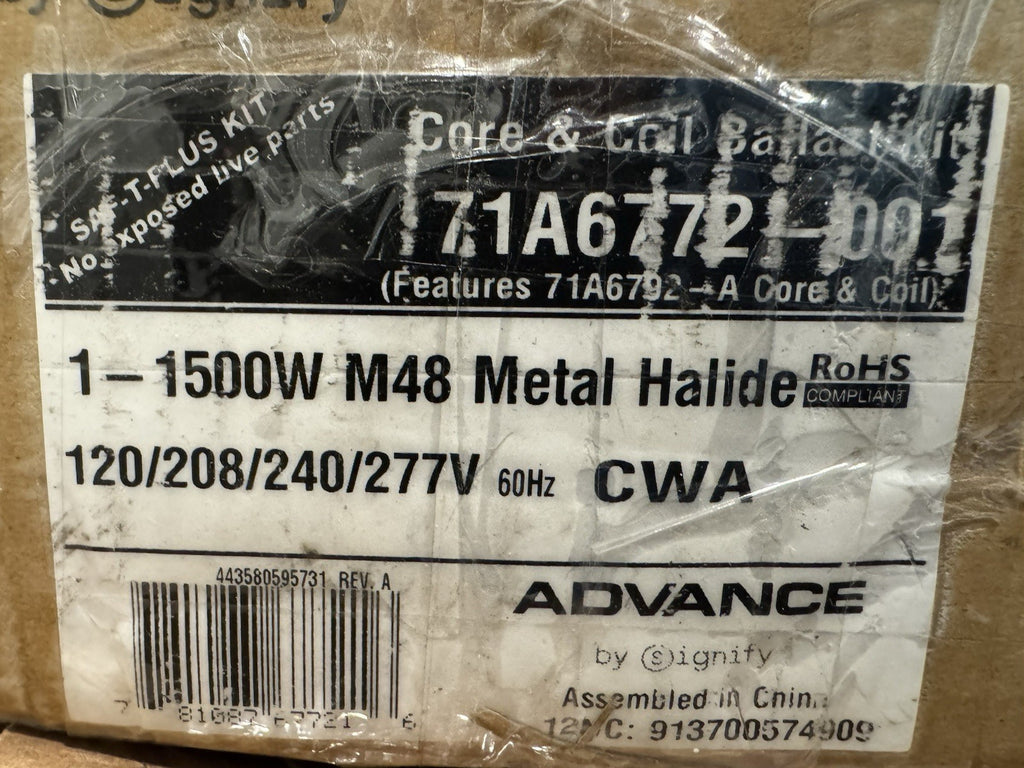 Advance 71A6772-001 Metal Halide Ballast Kit 1500W M48 NEW IN BOX! FREE SHIPPING