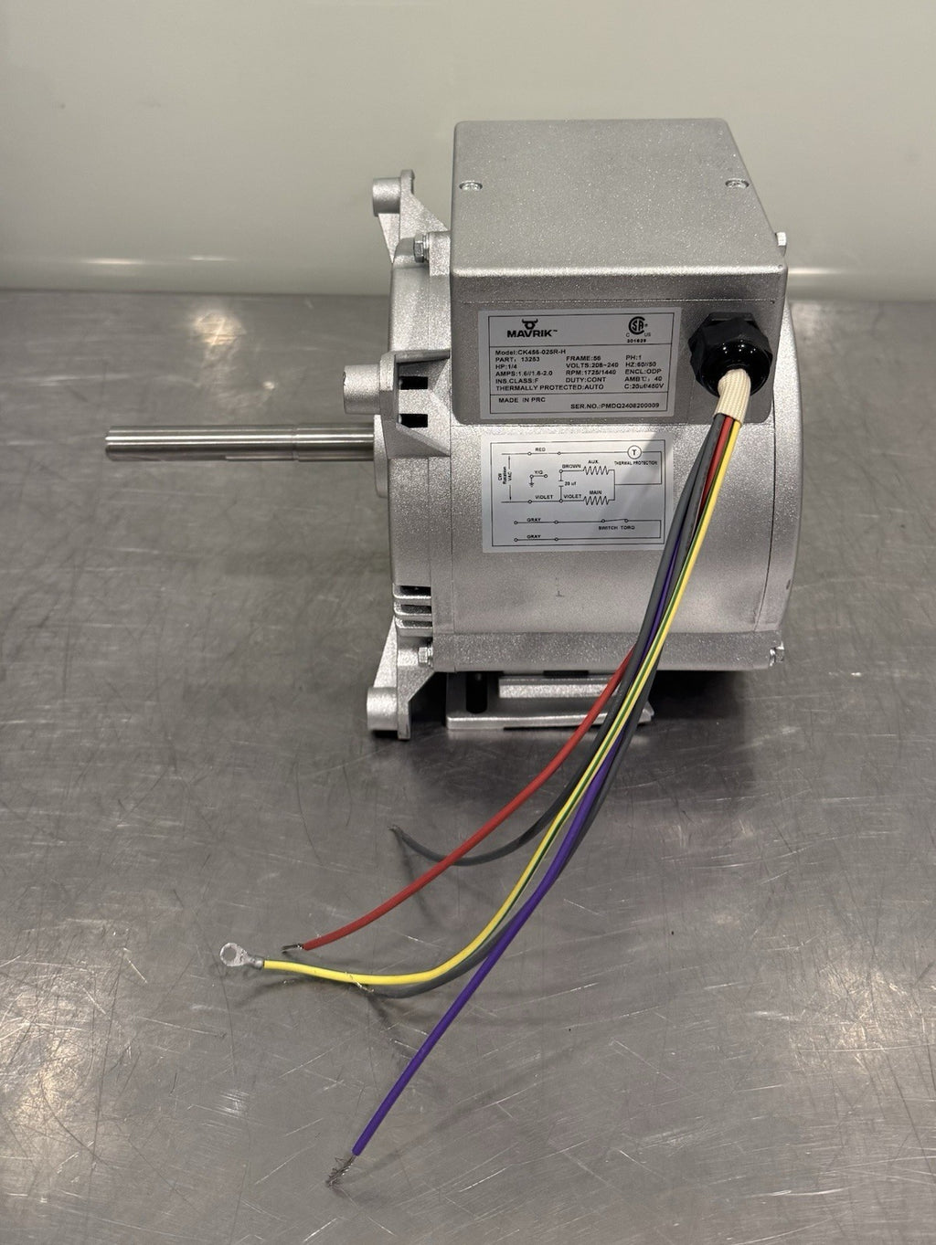 Mavrik CK456-025R-H 1/4HP 208-230V Motor 13253 NEW! FREE SHIPPING!