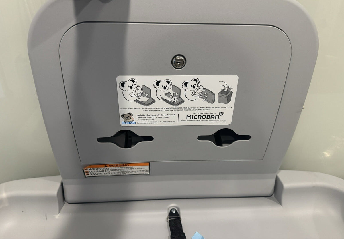 Koala Kare KB200-01SS Baby Changing Station Table Wall Mount Grey SS NEW!