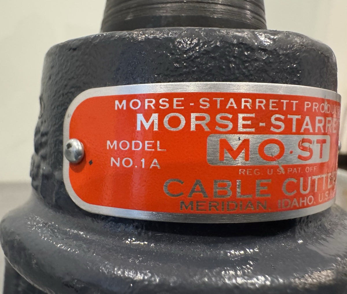 Morse-Starrett Model No. 1A Impact Wire Rope Cable Cutter #1A NEW! FREE SHIPPING