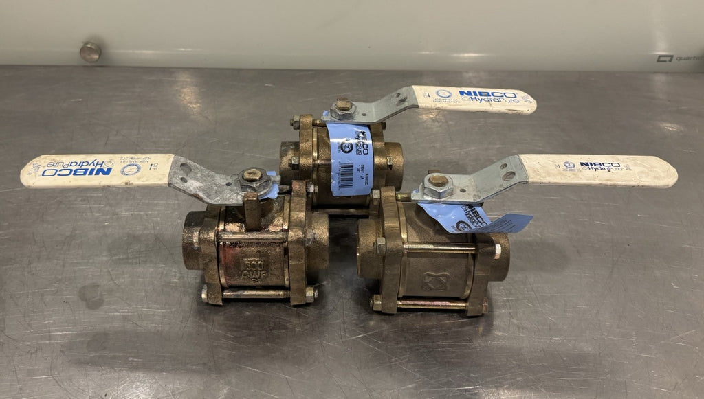 Nibco S595Y-LF 1-1/2” Full Port Ball Valve Bronze 1.5” Female Solder NEW!