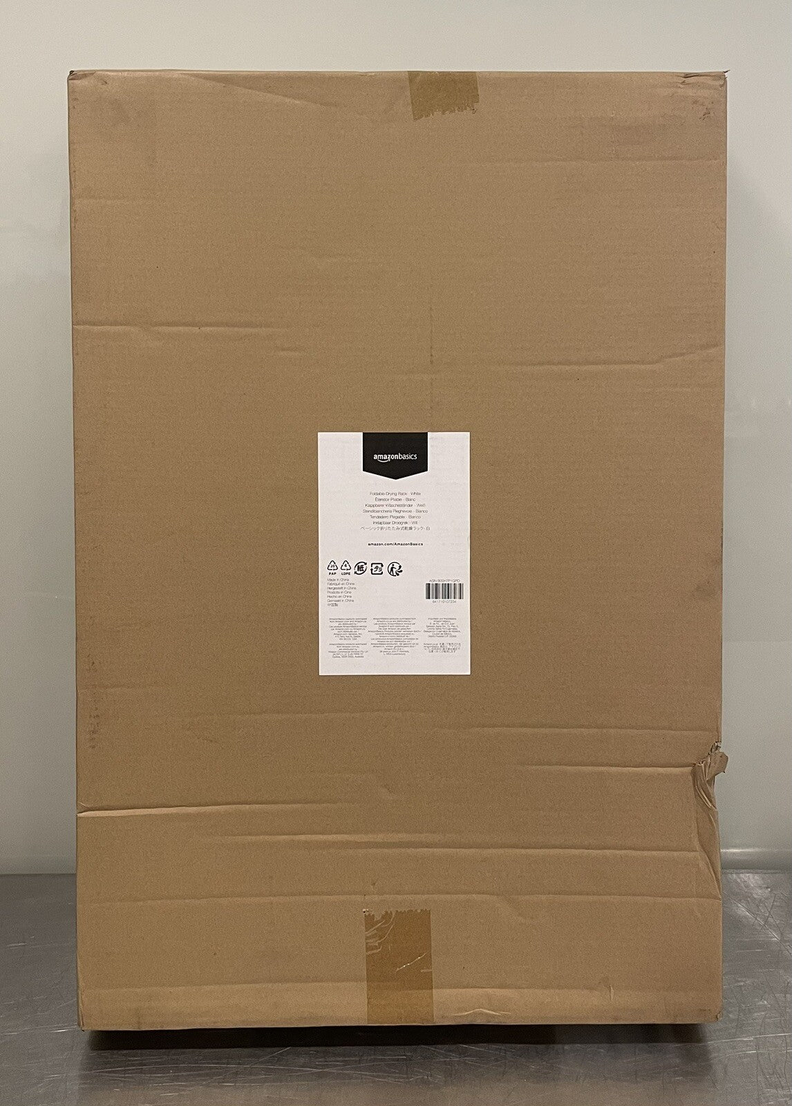 B00H7P1GPO Foldable Laundry Rack Amazon Basics White NEW! FREE SHIPPING!
