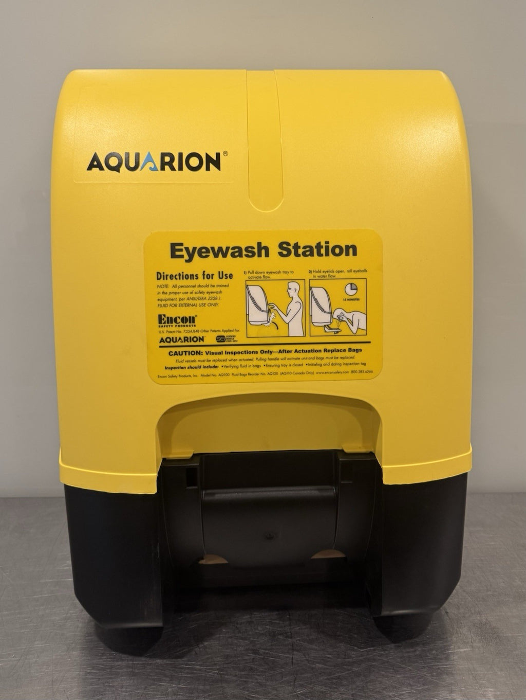 Encon Aquarion AQ-100 Emergencey Eye Wash Station Wall Mount Self-Contained NEW