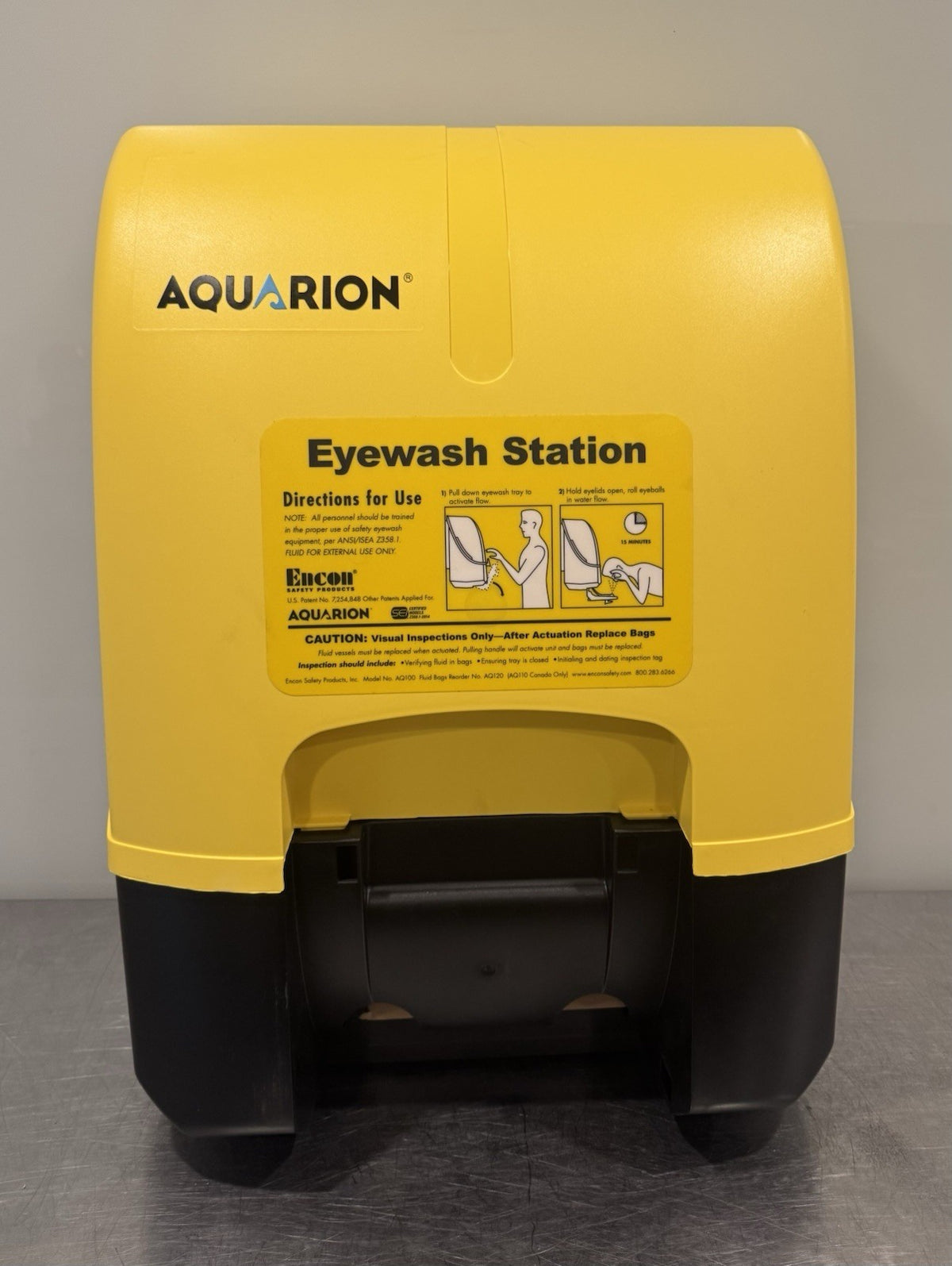 Encon Aquarion AQ-100 Emergencey Eye Wash Station Wall Mount Self-Contained NEW