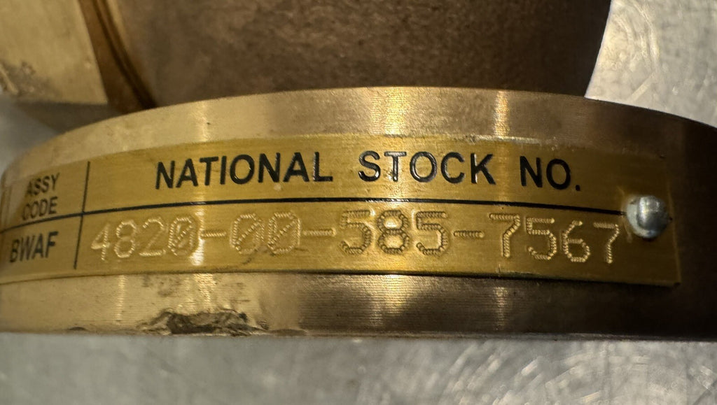 MB 803-1385711-N National 4820-00-585-7567 Globe Valve Brass 1.5” NEW SHIPS FREE