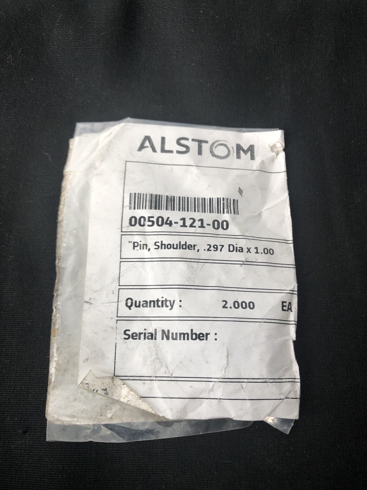 Alstom 00504-121-00 2Pack Shoulder Pin .297 Dia X 1” NEW!!! FREE SHIPPING!!!
