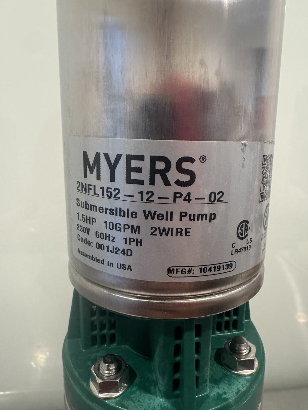 Pentair Myers 2NFL152-12-P4-02 Pump 1.5HP 230V 10GPM NEW IN BOX! SHIPS FREE!