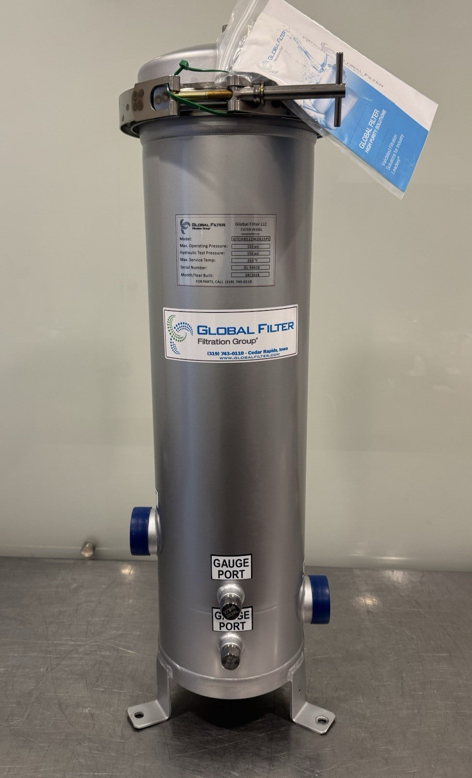 GTCHB522M2615PC Global Filter 316SS Multi Round Cartridge Filter Housing NEW!