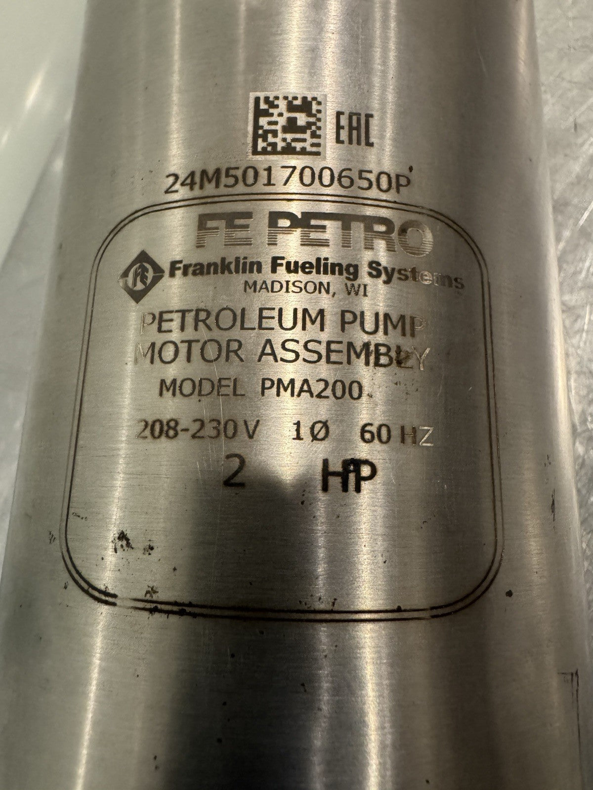 Franklin Fueling PMA200 Petroleum Pump 2HP 208-230V FE Petro NEW! DENTS!