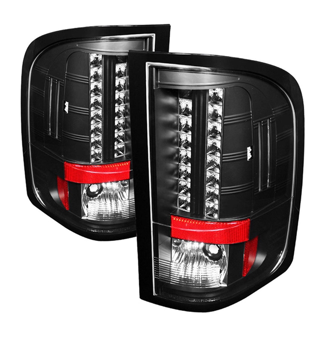 SPYDER ALT YD CS2010 LED BK Pair Black LED Tail Lights for 09-10 Silverado 1500