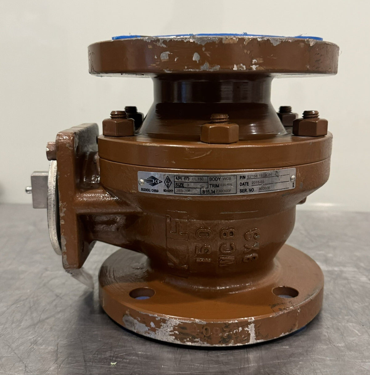 E2154-1922G91 Pipeline Ball Valve 3” Gas Compression NO HANDLE NEW! SHIPS FREE!