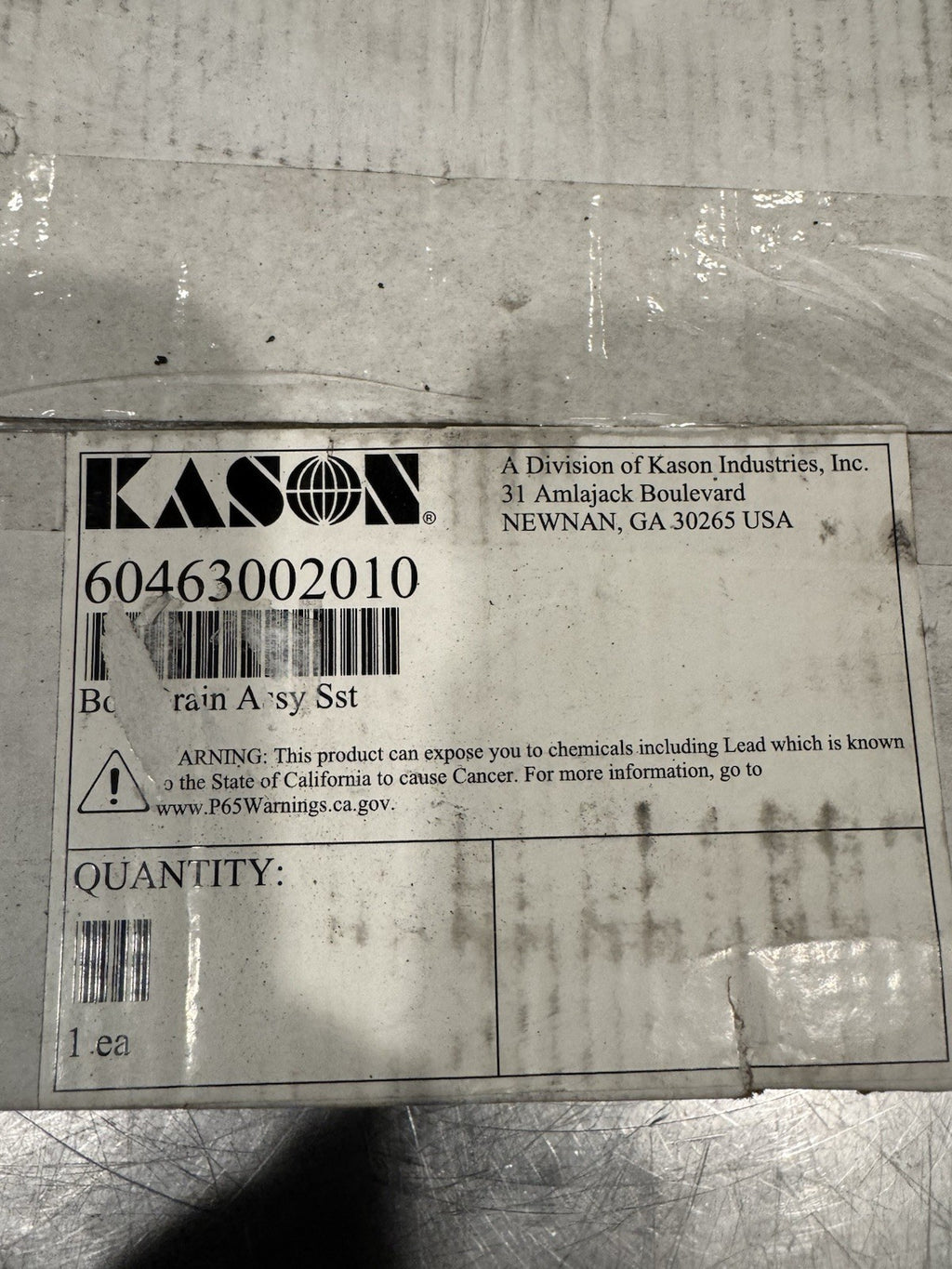 Kason 60463002010 Box Drain Assembly Stainless Steel NEW IN BOX! FREE SHIPPING!
