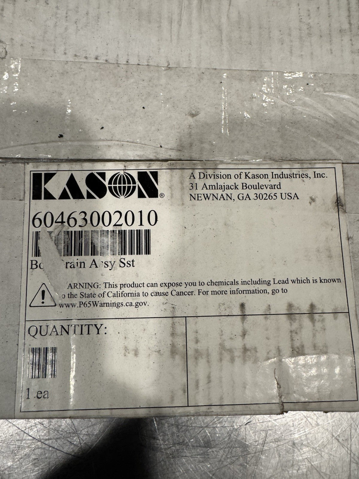 Kason 60463002010 Box Drain Assembly Stainless Steel NEW IN BOX! FREE SHIPPING!