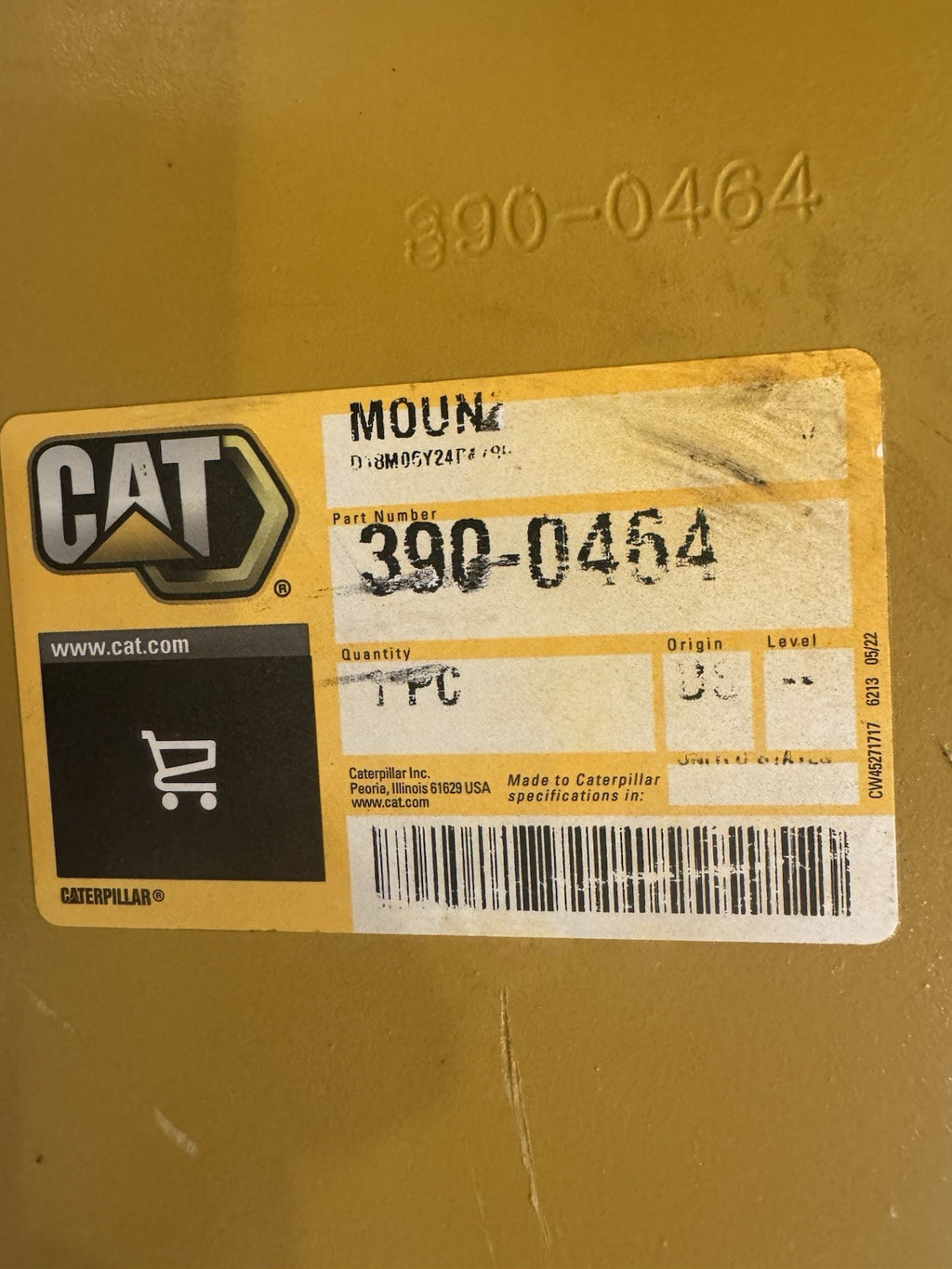 Caterpillar 390-0464 CAT Snow Blade Ripper Mount NEW! FREE SHIPPING!