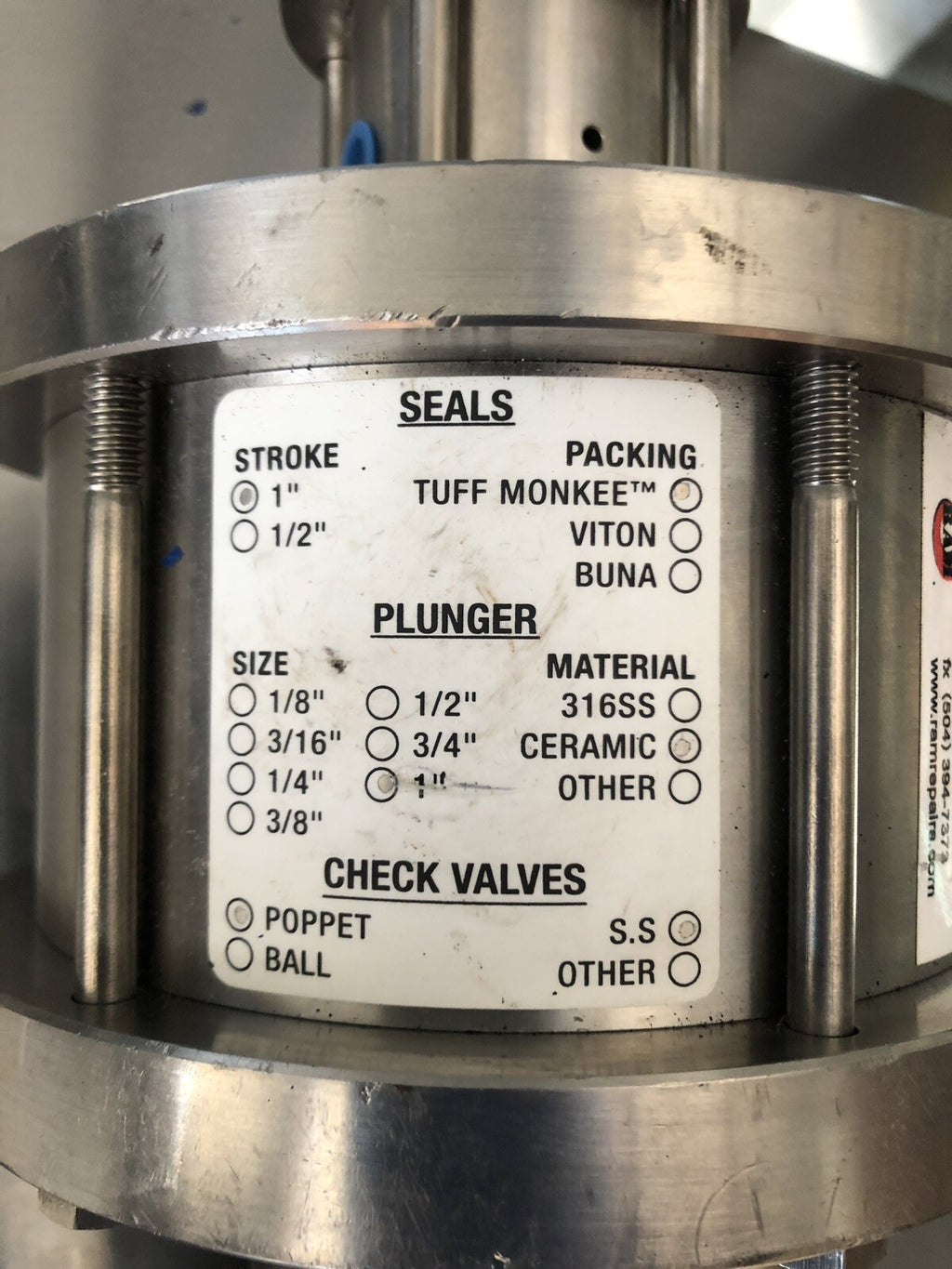 Monkey Pumps M50-REBUILT Orangutan Tuff Monkey Stainless Chemical Pump NEW!!!