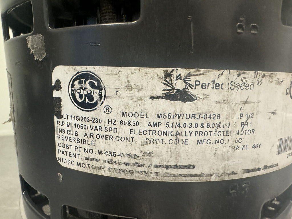 US Motor 48Y 115/208-230V 1/2 HP RPM 1050/Variable Speed M55PWURJ-0428 NEW!