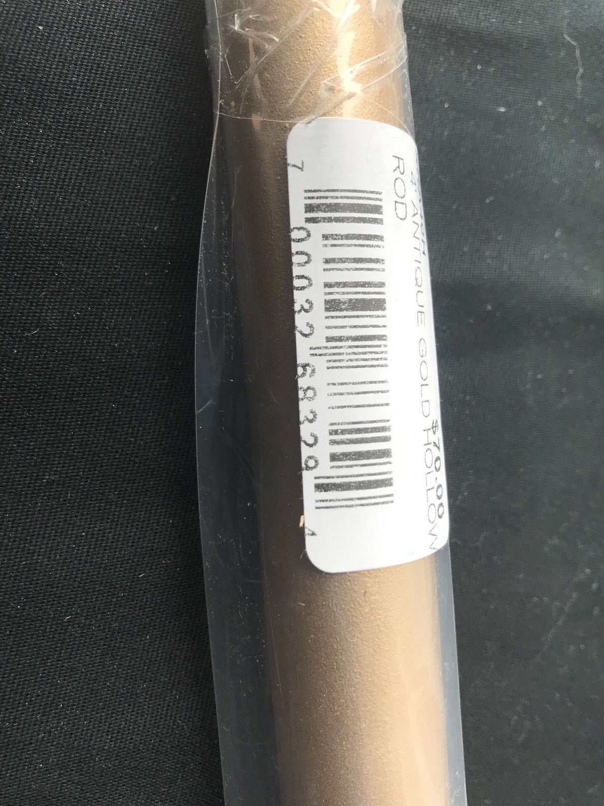 RRA40H 4'  Antique Gold Hollow Curtain Drape Rod Threaded NEW