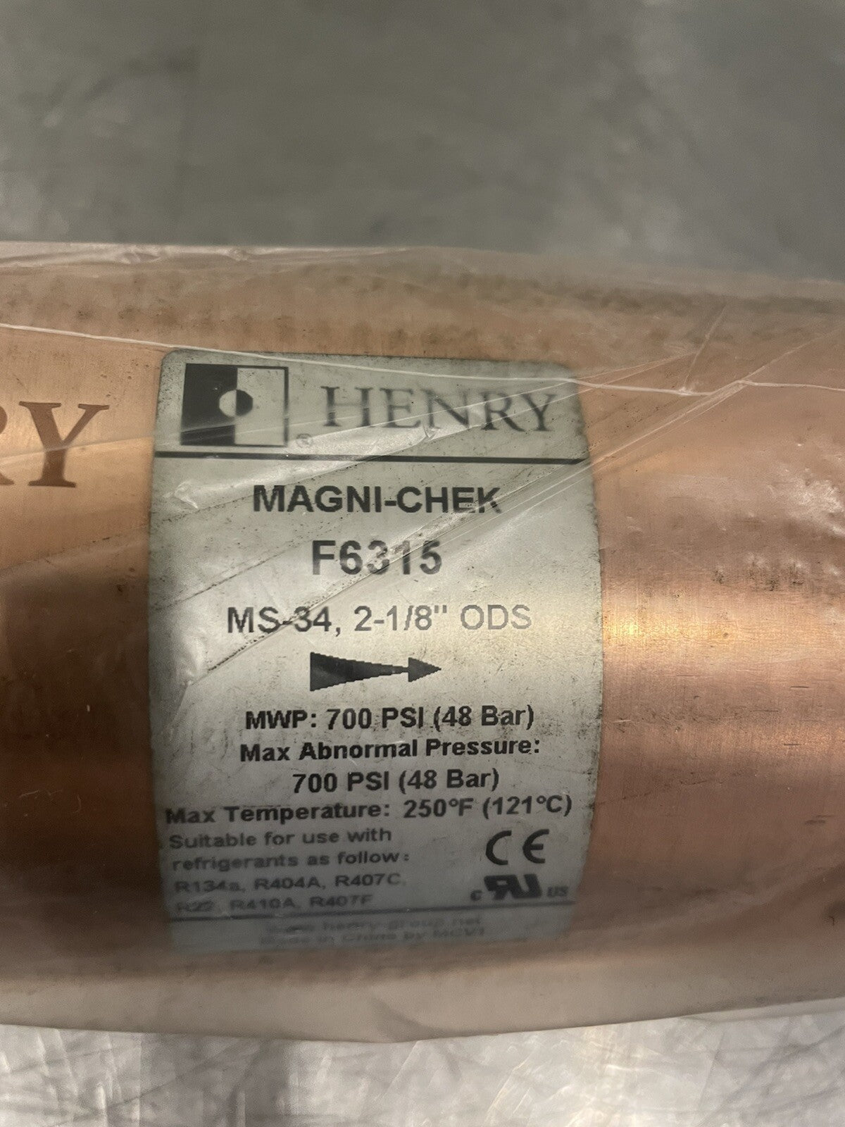 Henry F6315 Magnetic Check Valve MS-34 2-1/8” ODS NEW IN BOX! FREE SHIPPING!