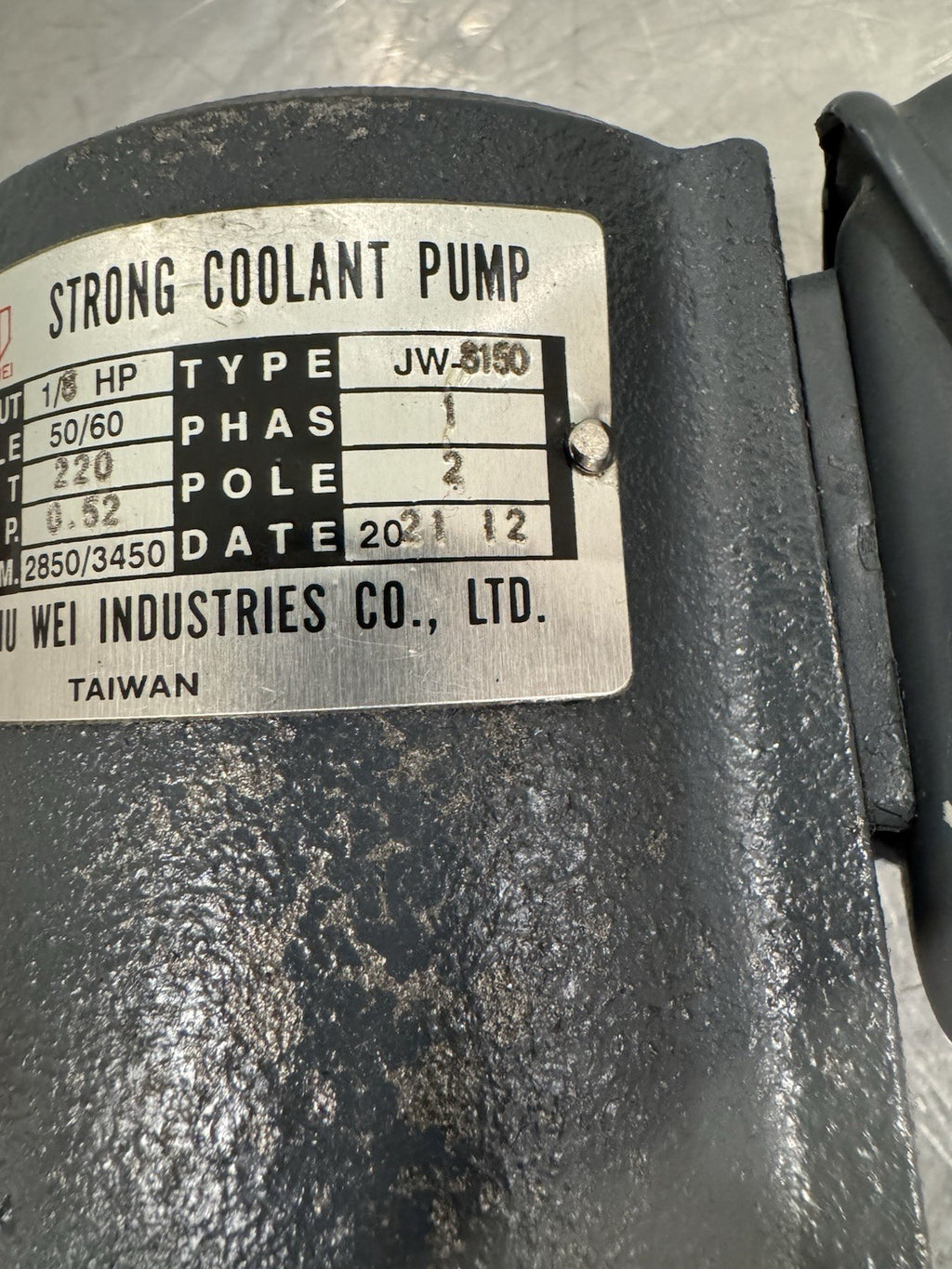 SWI 29063-2 Coolant Pump 1/8 HP X 150mm 220AC JW-8150 NEW! FREE SHIPPING!