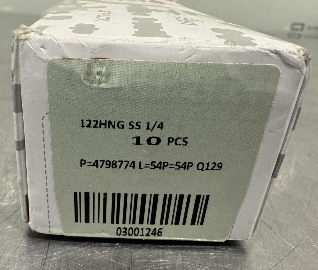 Ham-Let 122HNG SS 1/4 Fitting 10 PACK Stainless Steel NEW IN BOX! FREE SHIPPING!