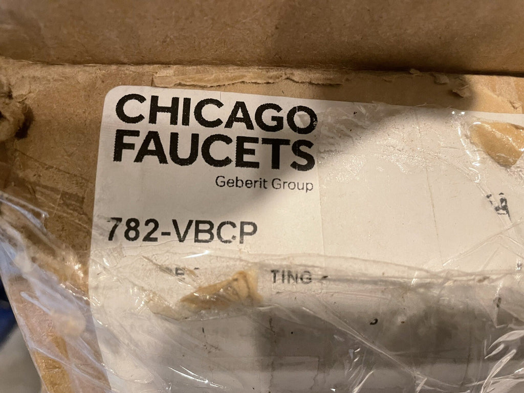 Chicago Faucets 782-VBCP Chrome Seevice Sink Faucet W/ Vacuum Breaker Spout NEW!