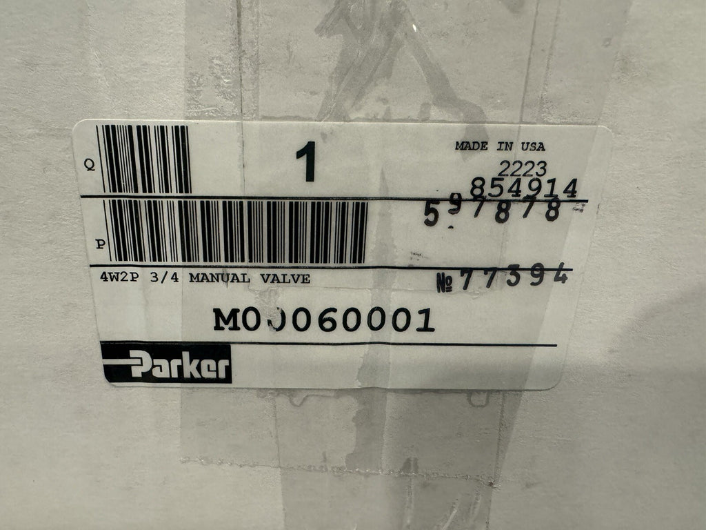 Parker M00060001 Pneumatic Air Valve NEW IN BOX! FREE SHIPPING!