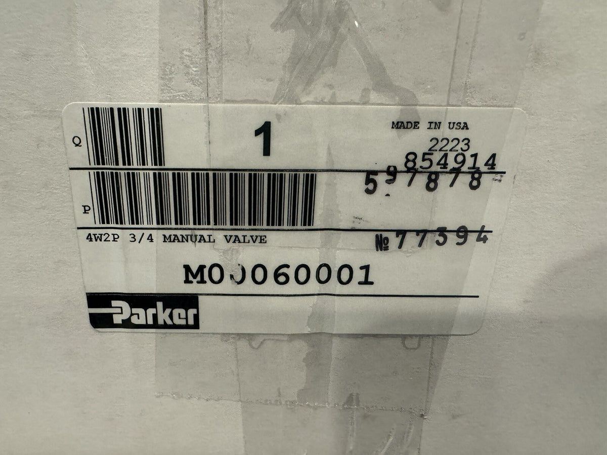 Parker M00060001 Pneumatic Air Valve NEW IN BOX! FREE SHIPPING!