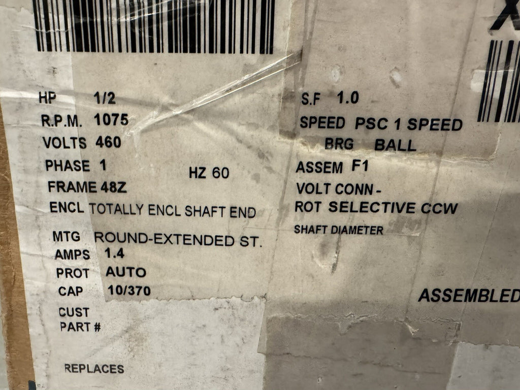Marathon 048A11O2017 Motor 1/2HP 1075 RPM 460V X400 NEW IN BOX! FREE SHIPPING!