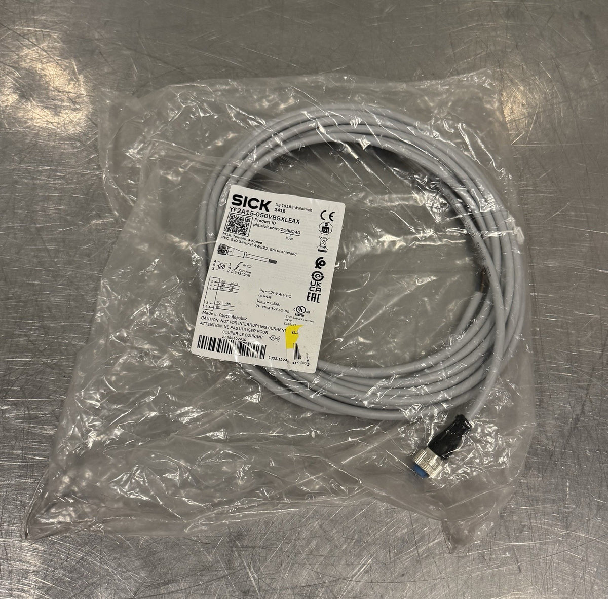 Sick YF2A15-050VB5XLEAX Sensor Actuator Cable NEW! FREE SHIPPING!