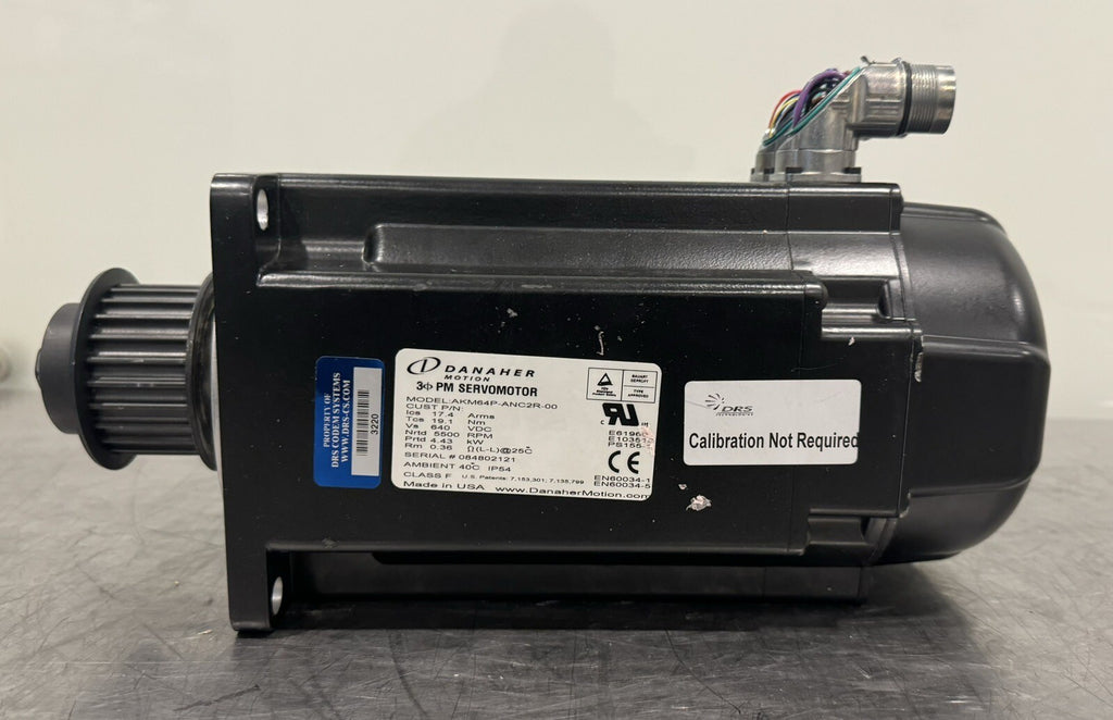 Danaher AKM64P-ANC2R-00 Servo Motor 640 VDC 5500 RPM NEW! FREE SHIPPING!