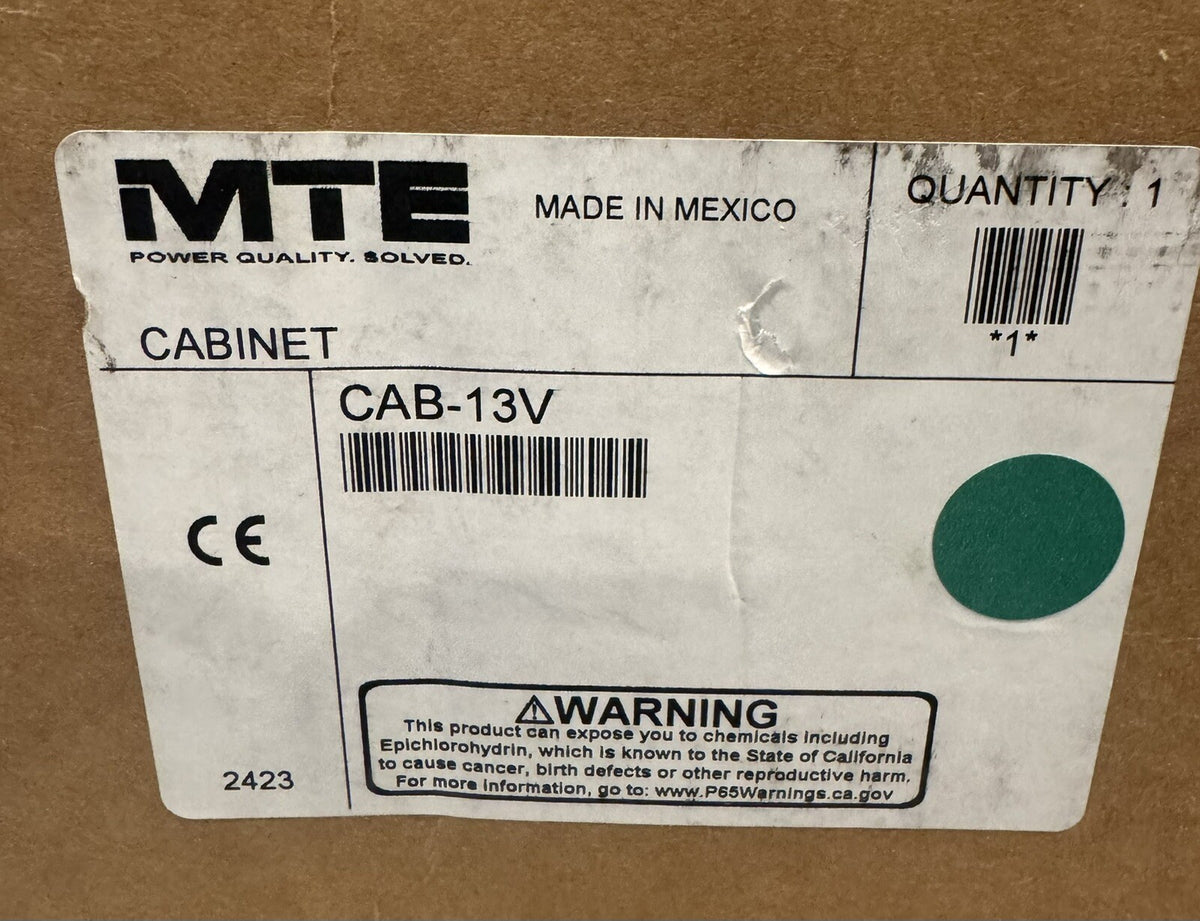 MTE CAB-13V Enclosure Cabinet Floor Mount NEMA 1 NEW IN BOX! FREE SHIPPING!