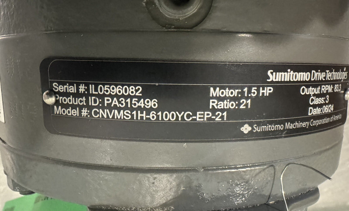 Sumitomo CNVMS1H-6100YC-EP-21 Gear Motor NEW! FREE SHIPPING!